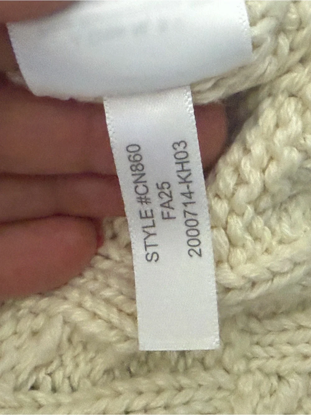 J.Crew NWT Fisherman Sweater 100% Cotton Cable Knit Cream Ivory Medium